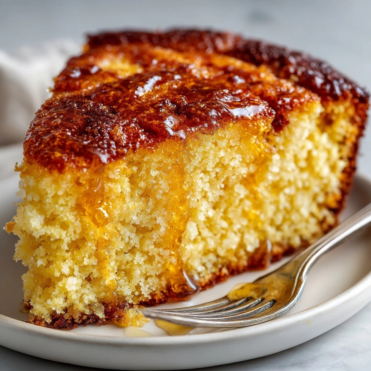 Golden Skillet Cornbread with Honey Butter Swirl: baked in cast iron, richly textured.