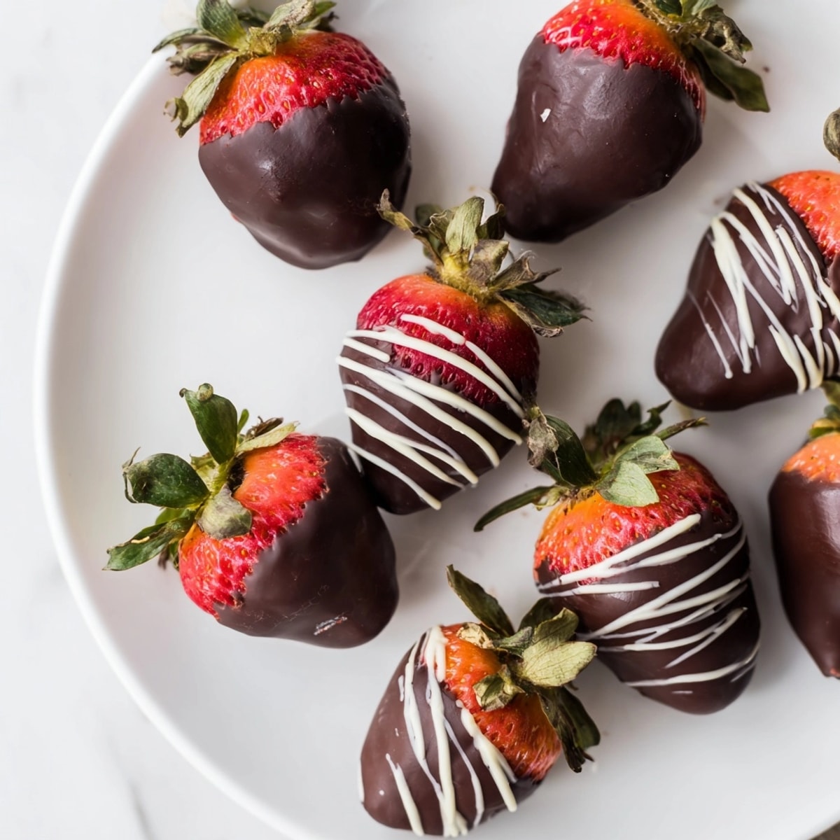 Glossy chocolate covered strawberries, glistening red jewels on parchment, a perfect Valentine's treat.