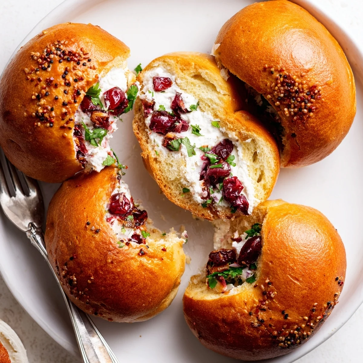 Delicious cranberry jalapeño dip bagel bombs, ideal for holiday parties and snacks.
