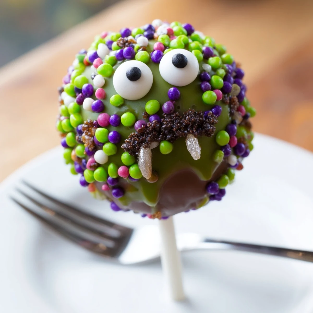 Deliciously whimsical Cheesy Jalapeño Sweet Tea Monster Cake Pops for festive celebrations.  
