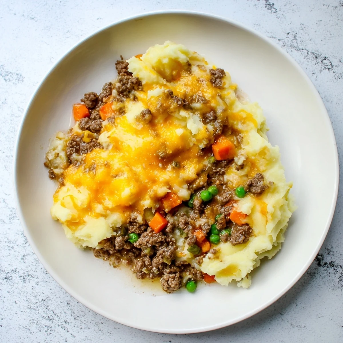 Budget Shepherds Pie Cheesy Topping