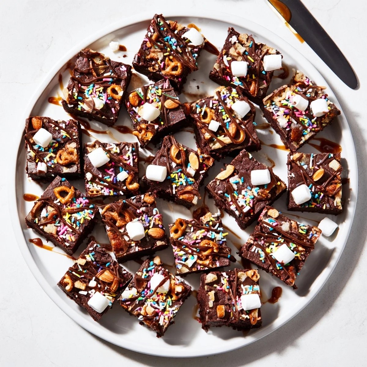 Warm, fudgy Chaos Chocolate Cake Bites with a drizzle of caramel, perfect treat!
