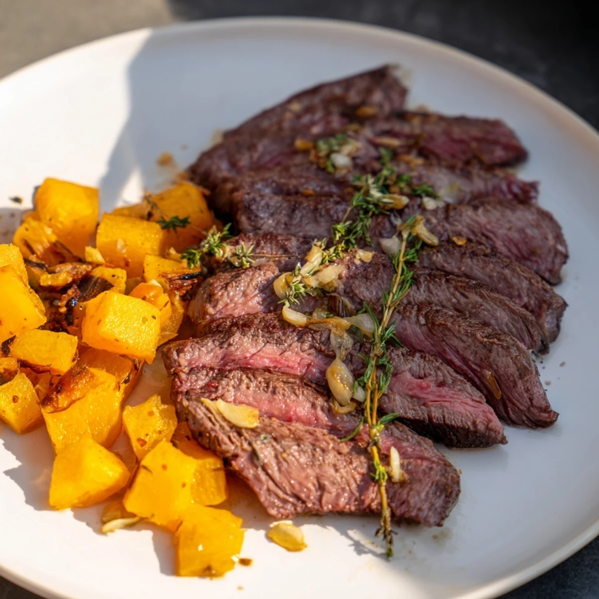 Butternut Squash Garlic Herb Steak