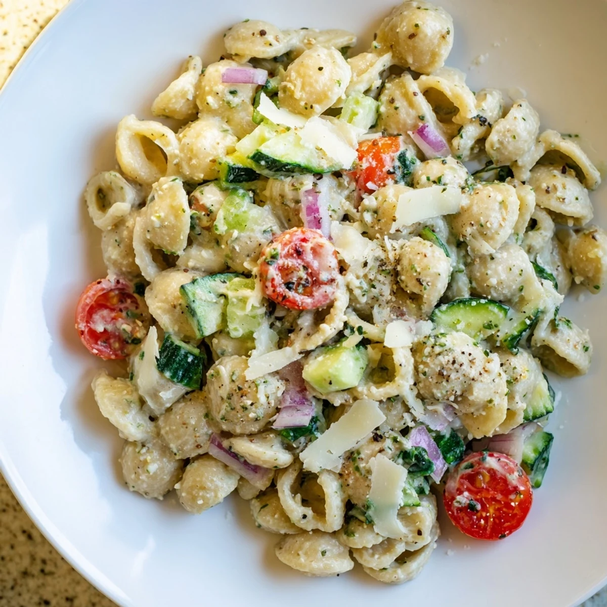 Caesar Pesto Ditalini Salad