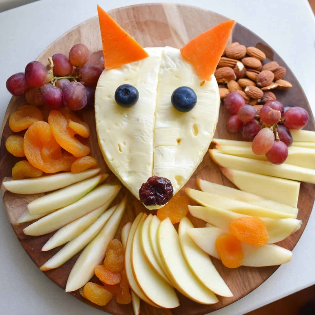 A delightful Whimsical Fox Fall Treat Board, bursting with cozy autumn flavors and arranged beautifully.