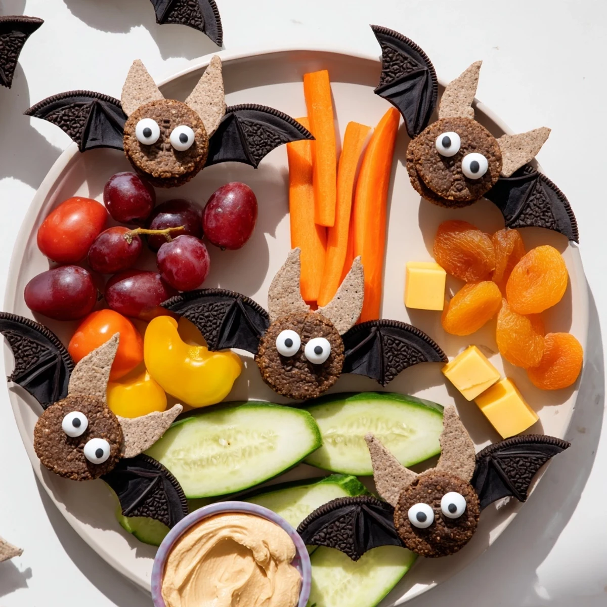 Flying Bat Halloween Snack Board