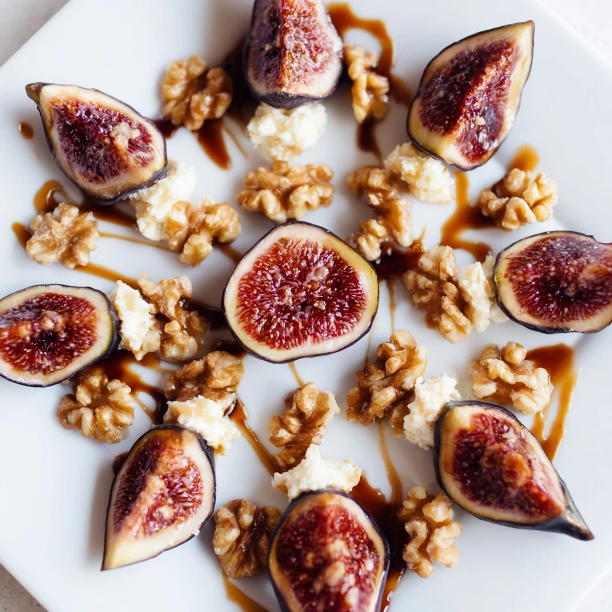 Festive Fig and Walnut Star Board, showcasing fresh figs and walnuts with delicious vegan cheese for a party.