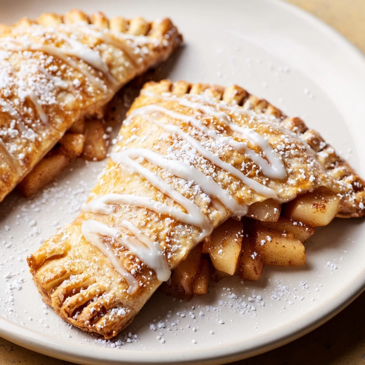 Warm, fruit-filled Mitten Shaped Hand Pies, enticingly decorated, perfect for a cozy afternoon treat.
