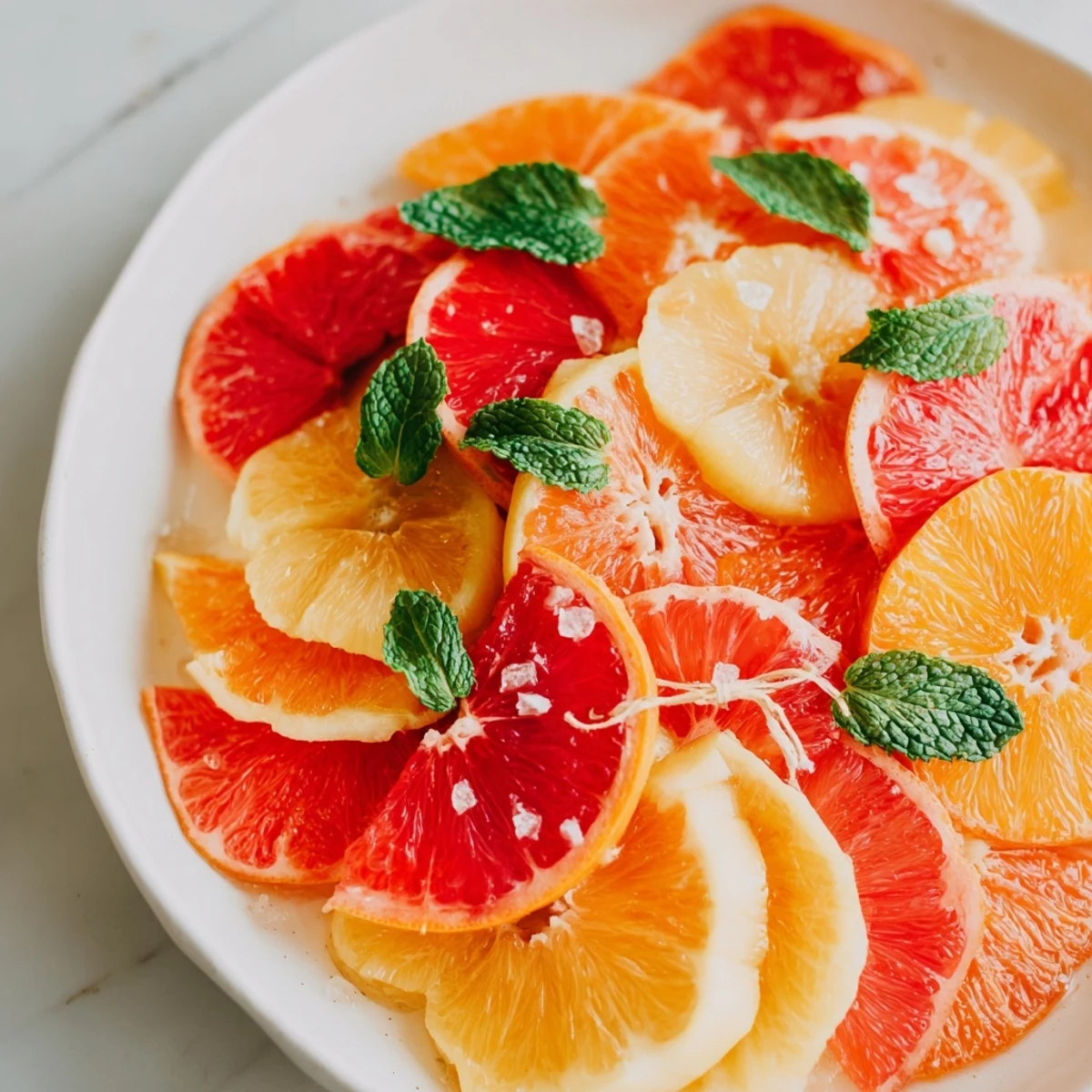 Bright citrus slice garland fruit board platter, a colorful and refreshing appetizer ready to serve.