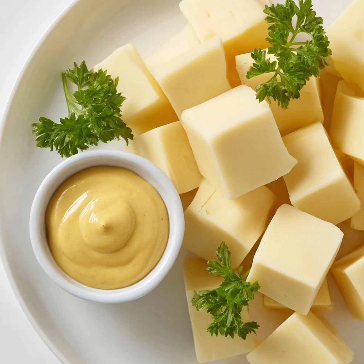 Gouda Cubes Mustard Dip