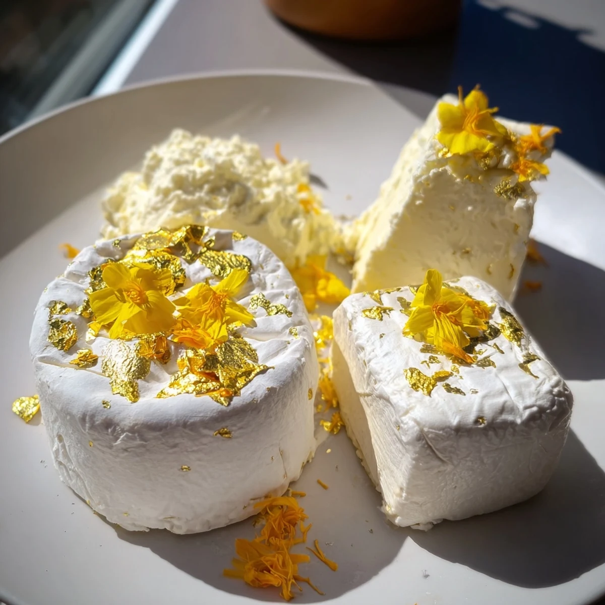 Ready-to-serve The Gilded Lily cheese board, a vegetarian appetizer perfect for a sophisticated occasion.