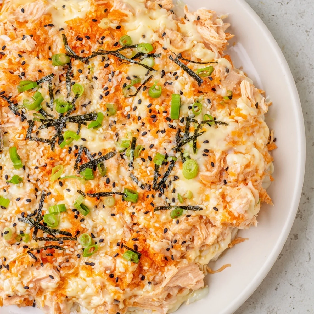 Creamy Salmon Sushi Bake