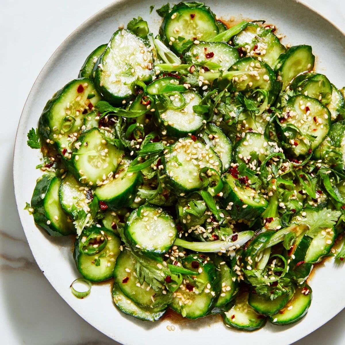 Crisp and vibrant Zesty Shake Cucumber Salad, a refreshing Asian-inspired side dish ready in minutes.