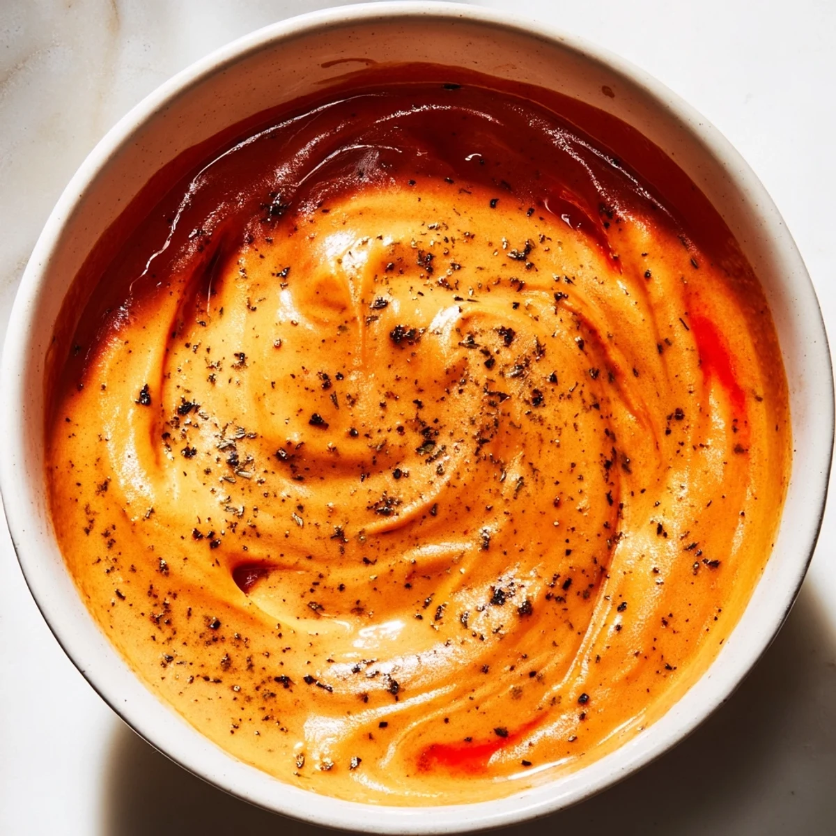 Instant Creamy Marinara Hack simmering gently in a saucepan, the butter melting into tomato sauce.