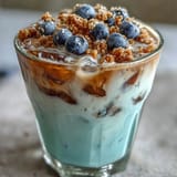 Frothy Blueberry Muffin Cold Foam Iced Coffee, a creamy, bakery-inspired summer beverage.