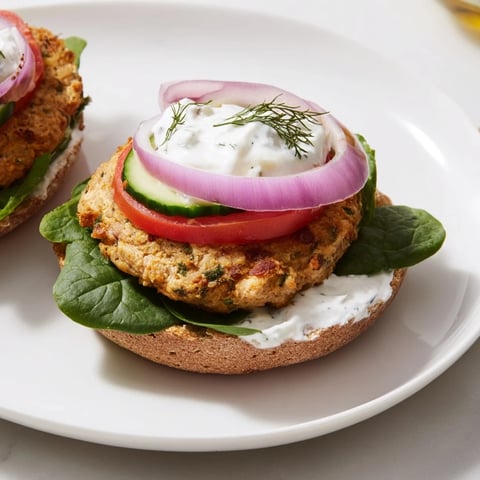 Golden-brown Healthy Baked Chicken Sliders on whole wheat buns, filled with fresh vegetables and creamy sauce.