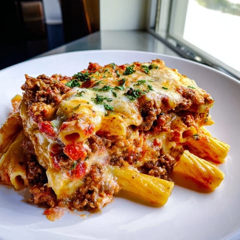 Baked Ziti with Meat Sauce