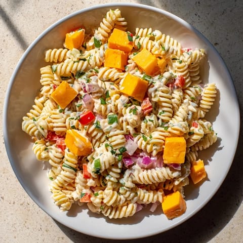 Dill Pickle Chopped Pasta Salad