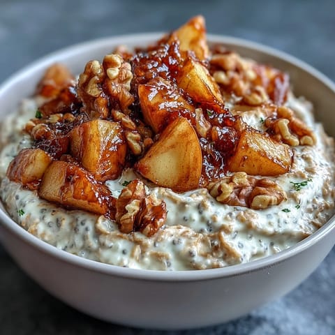 Overnight oats with cinnamon