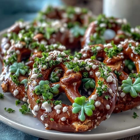St Patricks Shamrock Pretzel Bites