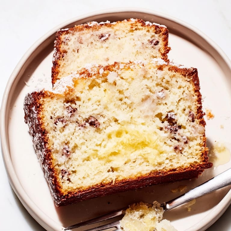 Freshly baked, subtly sweet Ricotta Vanilla Bean Bread with a crunchy topping.