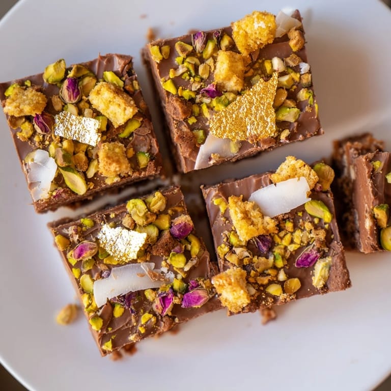 Chocolate Bar Inspired Pistachio Bars