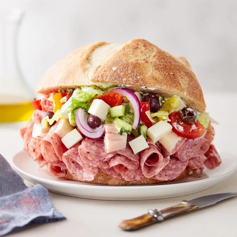 Delectable Flavor Mash-Up Sandwiches overflowing with textures, perfect for a party spread.