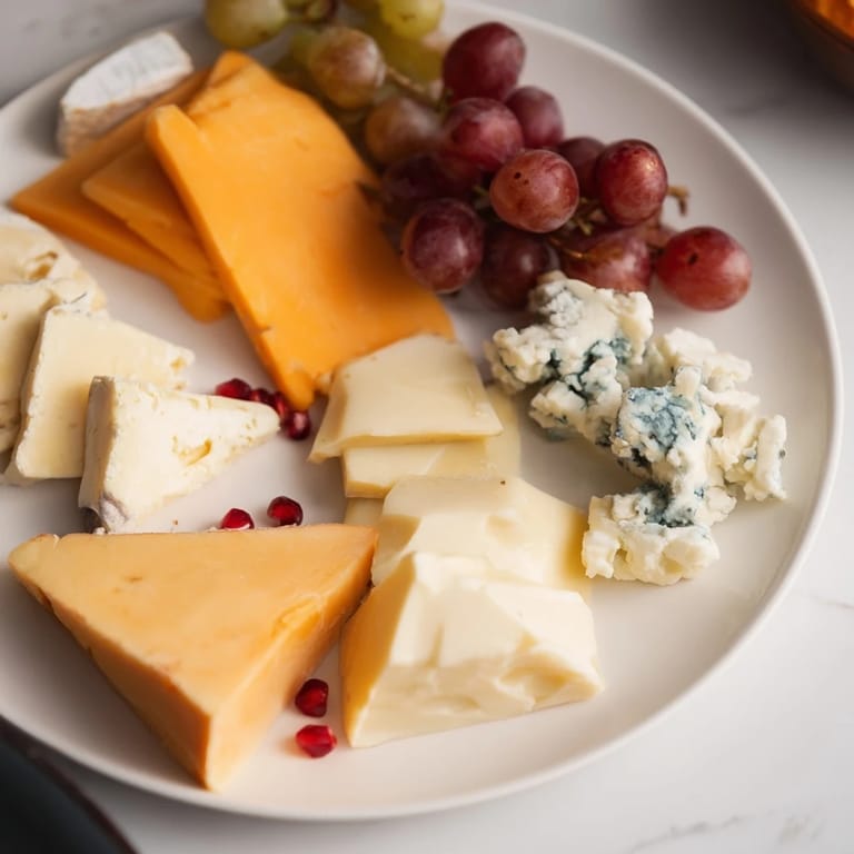 Arranging a delicious Cornucopia Harvest Board, displaying grapes, cheese, and meats for a perfect seasonal appetizer.