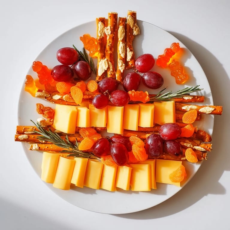 Enjoy the cozy warmth: this Flickering Fire Log Snack Board offers a delicious, festive appetizer spread.