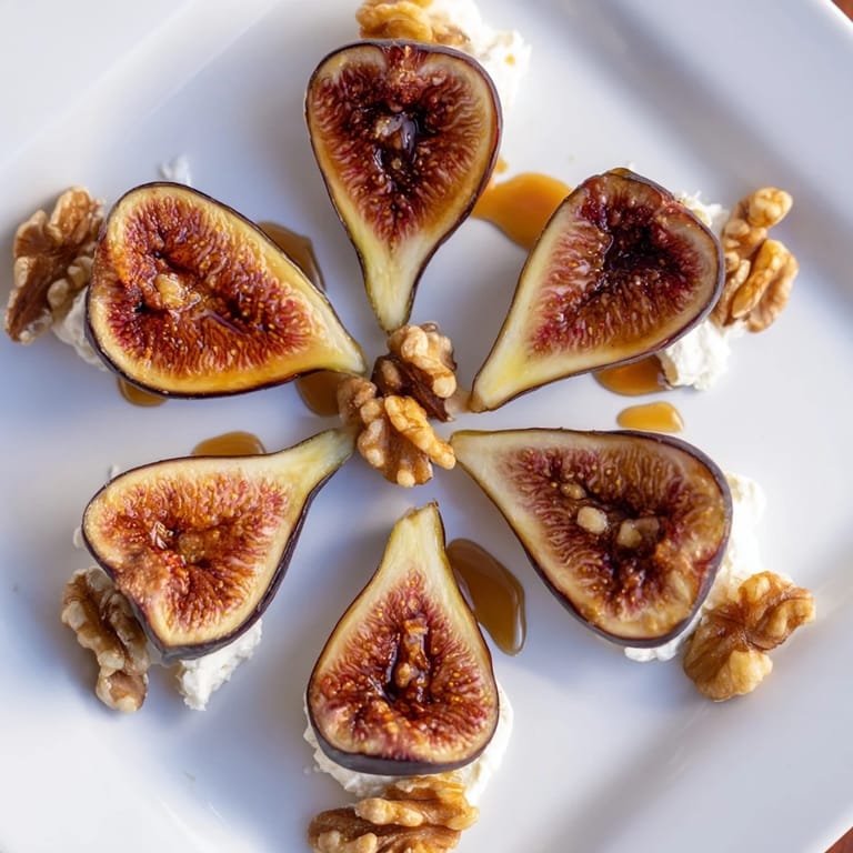 A visually appealing Fig and Walnut Star Board with sweet figs, creamy vegan cheese, and crunchy walnuts on display.