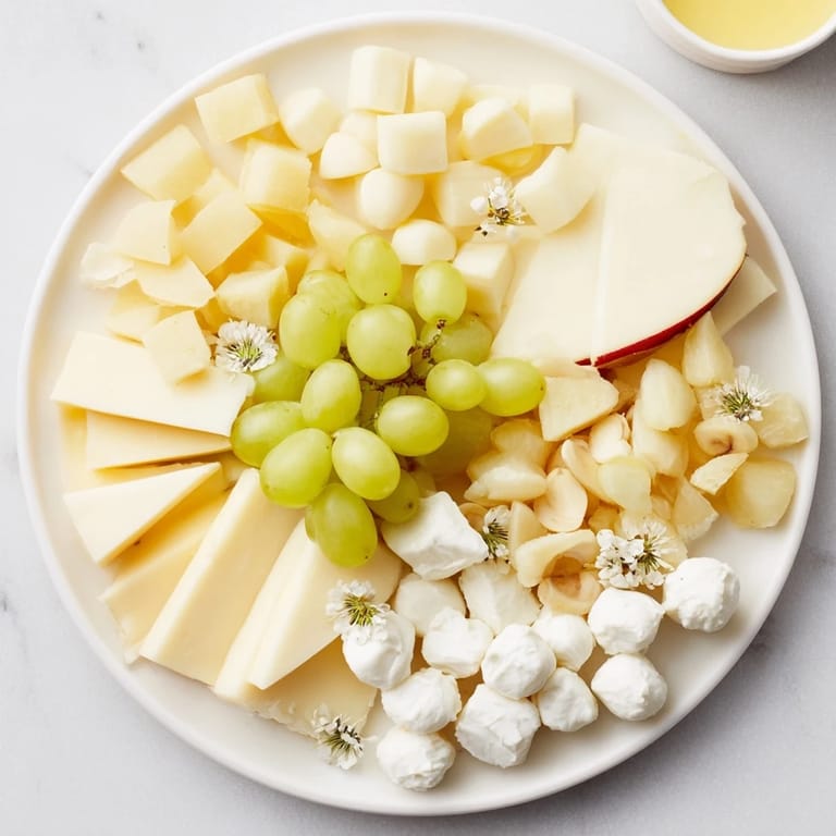 A beautiful Bridal Shower Bubbly Board with white brie, grapes, and champagne flutes ready to serve guests.