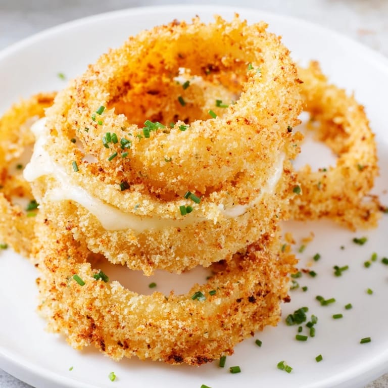 Enjoy the crunch: Perfectly air-fried Crispy Onion Cheese Chips, a savory low-carb appetizer for everyone.