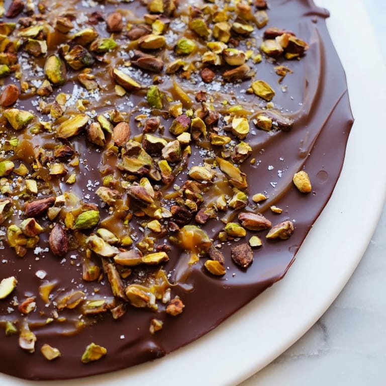 Homemade Pistachio Salted Caramel Bark, an easy dessert, offers a sweet and salty crunch perfect for sharing or gifting.