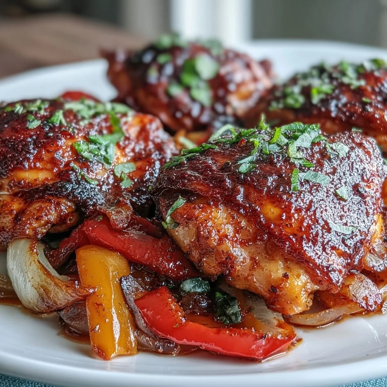 Golden One-Pan Paprika Chicken served from the skillet with fresh parsley garnish. 
