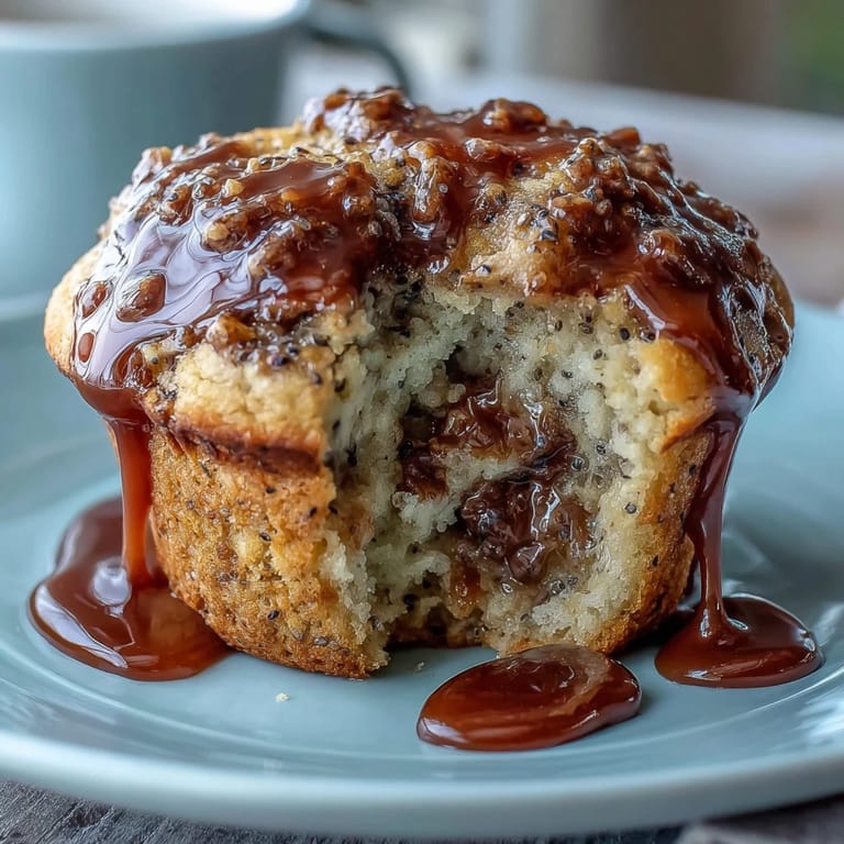 Zesty lemon muffins bursting with poppy seed crunch, drizzled with tangy glaze for a delightful brunch treat.