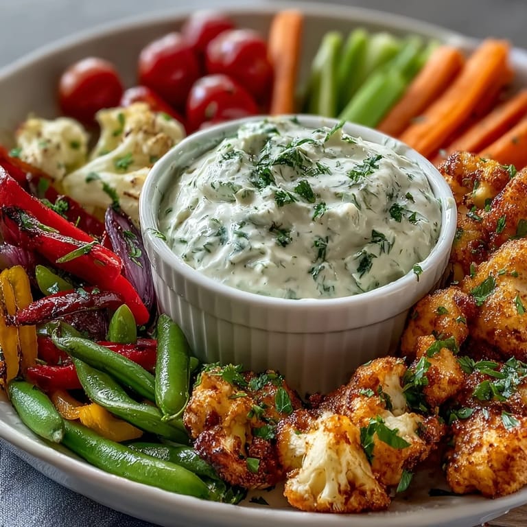 Vibrant Chicken Run Veggie Tray arranged in fun chicken shapes, paired with smooth, herb-infused ranch hummus for dipping.