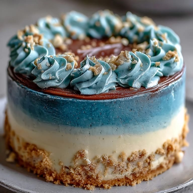 Striking dark blue and gold ombre layer cake with rich vanilla buttercream, ideal for marking a boy's graduation achievement.